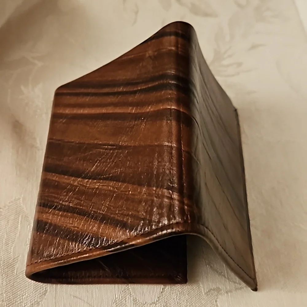 Amity Leather Trifold Wallet.
